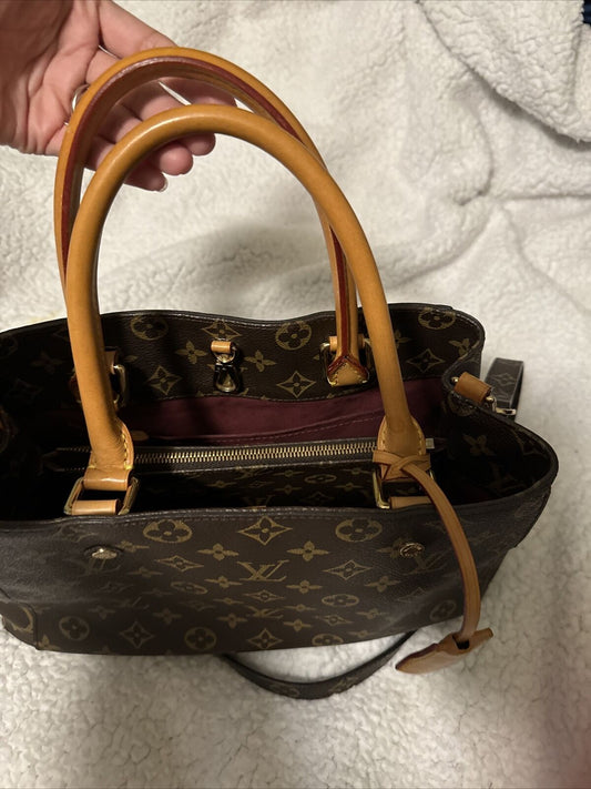 Rare Louis Vuitton Empreinte Montaigne MM Poppy Dark Brown