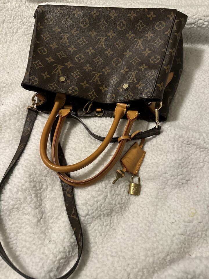 Rare Louis Vuitton Empreinte Montaigne MM Poppy Dark Brown